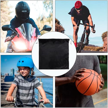 Motorcycle Helmet Bag Helmet Bag Welding Mask Hood Storage Large Storage Bag Velvet Cloth Packing Bag Black Velvet Pouch Bags with Drawstring for Riding Bicycle Sports Universal Tool Motorcycle - style: 2PCS