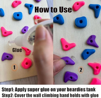 24Pcs Rock Climbing Holds for Bearded Dragons,Reptiles Toy Rock Wall Holds,6 Multi-Size Climbing Rock Wall Grips for Bearded Dragons Tank Accessories
