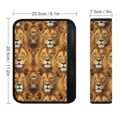 1 Pair Soft Padded Seat Belt Cover for Child, Most Cars, Animal Lion Shoulder Harness Cover, Neck and Shoulder Support - color: Pattern 479