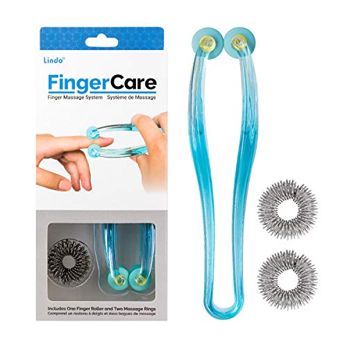 Lindo FingerCare Massager Finger Massage System | Includes One Finger Roller, Two Massage Rings, Joint Care