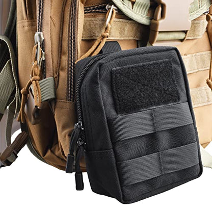 Azarxis Molle Pouches, Tactical Compact EDC Small Utility Pouch Waist Bags Sundries Storage Admin Organize Gear Gadget for Military Backpack - color: #03 Green - 5.91"x4.33" - 2 Pack