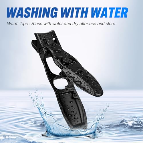 Wide Jaw Nail Clippers, Stainless Steel, Professional Fingernail Clipper | Heavy Duty Toe Nail Clippers for Men Women Seniors, Ultra Sharp, Anti Splash Design, Black - color: Black