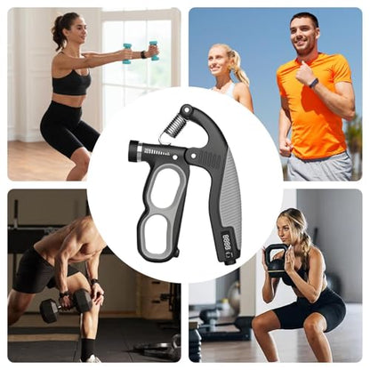 Grip Trainer Adjustable Resistance 22-330Lbs Finger Training | Forearm Grip Strengthener Training Exercise Workout Physical Recovery Practice for Golf Climbing Wrestling Fitness Gym Home