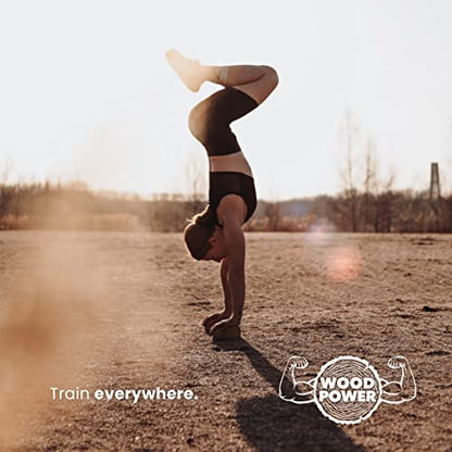 WOODPOWER BalanceBlocks - Handstand Blocks & Yoga Block in One - Bodyweight Training, Gymnastics, Acrobatics, Yoga, Yoga prop and accessory, Lightweight, Good for Travel, Premium European Quality (Pack of 2) - size: Comfort Edition