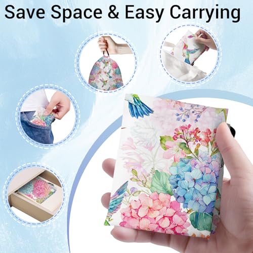 Hummingbird Gymnastics Grip Bag Hydrangea Waterproof String Bag for Gym - color: Hummingbird Floral Pink