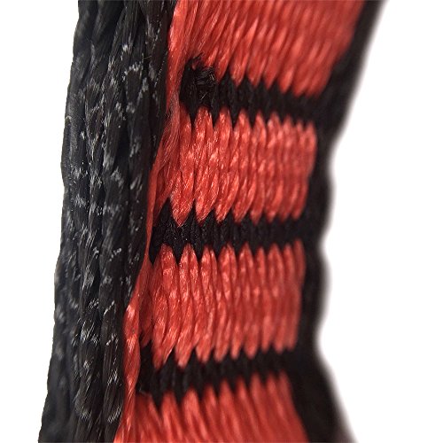 KIKIGOAL 2pcs Safety Daisy Chains Strong Climbing Strap Adjustable Nylon Strap Rope Yoga Pilates Stretching Straps - color: Red, size: 105cm x 1.5cm