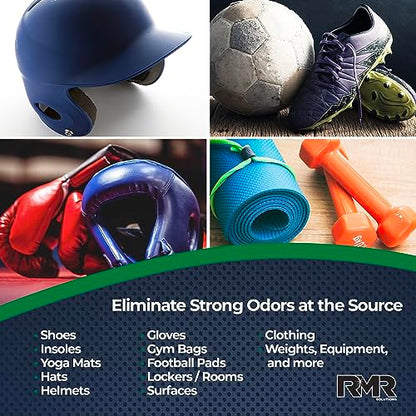 RMR Xtreme Sport Odor Eliminator Spray - Heavy-Duty Equipment, Uniform, Gym, and Shoe Deodorizer, 15 Ounces, Fragrance-Free