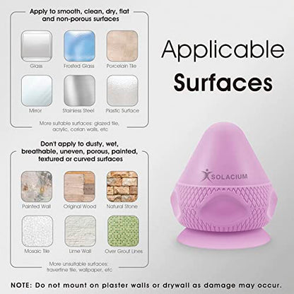 Solacium Mountable Massage Therapy Tool - Multi-Surface Suction Cup Wall Massage Tool for Sore Muscles, Myofascial Release, Stress Relief, Trigger Point and Deep Tissue Massage (Purple) - color: Purple