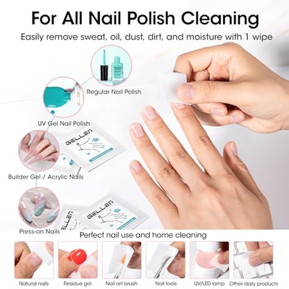 Gellen Nail Care Kit with 10PCS Manicure Tools: Nail Strengthener Sakura | 2Pcs Nail File & Buffer 100/180, Cuticle Pusher Pen, Cuticle Oil & Remover, Fork | Nail Clipper & Brush