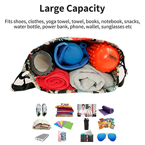 Waterproof Drawstring Bag, Gym Bag Sackpack Sports Beach Backpack for Men Women - color: Gradient Purple
