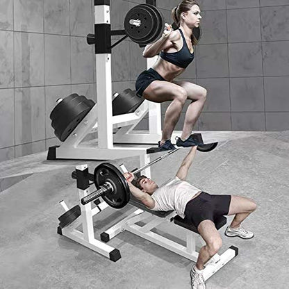 Adjustable Squat Rack Barbell Rack For Home Gym Max Load 550LBS | Bench Press Rack，Multi-Function Barbell Rack，Weight Lifting