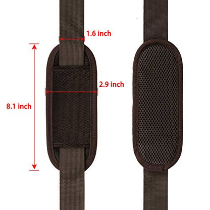 Taygeer Brown Bag Strap, 52" Universal Replacement Laptop Shoulder Strap | Adjustable Belt with Hook, Breathable Non-Slip Pad, Fits Luggage Canvas Tool Satchel Makeup Handbag Gym Duffle Bag Briefcase - color: A-brown