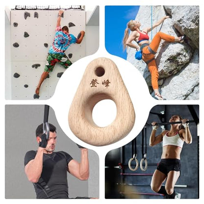 Rock Climbing Hangboard Strong Load-Bearing Multi-Depth Small Size | Small Climbing Grip Trainer Board Wood Texture for Home Gym Travel - color: 78mm