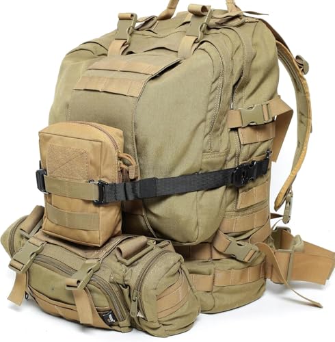 MOLLE Tactical Straps for Backpack - Adjustable 7.5-22 inch Compression Tie Down Straps for Gear, Rucksack, Tripod and Sleeping Bag - Heavy Duty 1000D Nylon (Army Green, 4-Pack) - size: 4-Pack, style: Army Green