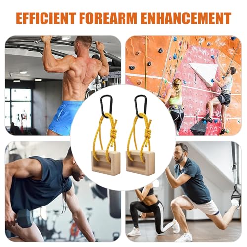 Hangboard Climbing 1 Pair Portable Wooden Trainer | Fingerboard Climbing for Climbers Tree Hand Playground Enhances Grip Strength Indoor Outdoor Doorway