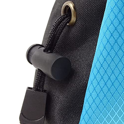 Chalk Bag,Rock Climbing Gear,Metal Powder Bags，with Zippered Pocket and Adjustable Waistband，Suitable for Fitness, Rock Climbing, Track and Field, Weightlifting, Billiards Chalk Bag (Blue)