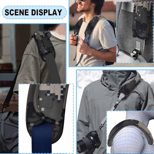 ZINZ 2-Pack Universal Shoulder Pad with Ultra Thick Cushion for Bag Luggage Bag Crossbody, Plus Long & Anti-Slip & Breathable,Camouflage Gray - color: Camouflage Gray