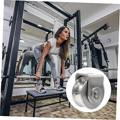 Groove Guide Pulley Durable Stainless Steel Lifting Rope Pulley Roller for Fitness Equipment Climbing and Industrial Use Easy to Install Safe Application Practical Design