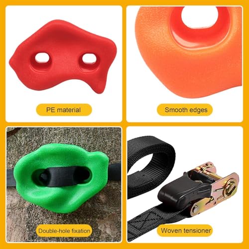 Tree Climbing Holds Ladder Gear Playset Practice Play Gymnastics | Tree Climbing Grips Playground, Backyard, Outside, Gymnastics, Park, Camping, Gardening, Home, Yard, Doorway, Ceiling