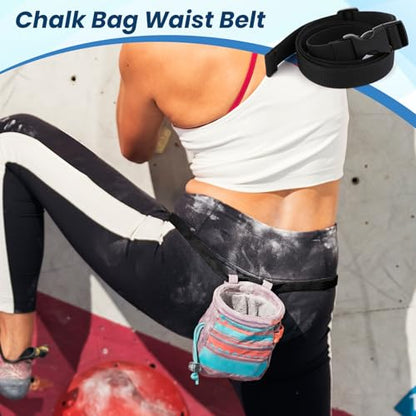 Chalk Bag Bucket Strap with Clip Buckle,Lightweight Chalk Bag,Rock Climbing Gear for Gym,Climbing,Athletics