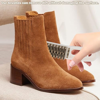 2-in-1 Household Suede Rubber Shoe Brush, Rubber Shoe Cleaning Tools Supplies Easy to Hang, All-Round Cleaning Soft Shoe Brush for Suede Cleaner & Nubuck