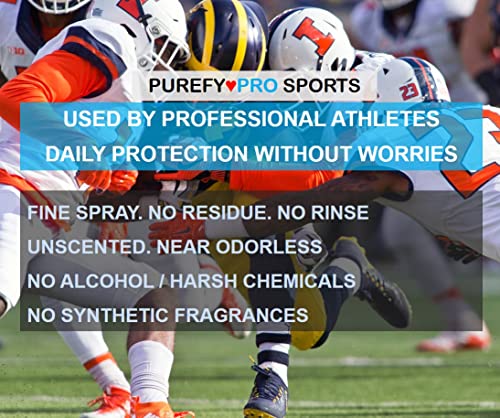 Purefypro Sports Equipment Disinfectant Spray - (4oz, 2pk) Kills 99.9999% MRSA, HIV, Athlete Foot Fungus, Virus and Fungi. No Rinse, No Residue. Sports Pads, Yoga Mats, Shoes, Boxing Gloves Euipment - size: 4 Fl Oz (Pack of 2)