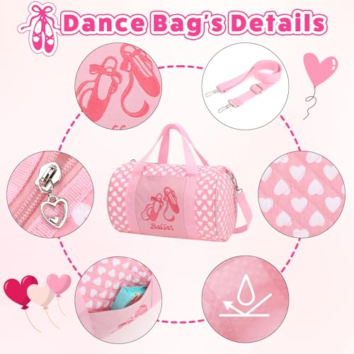 kilofly Girls Ballet Tutu Small Duffel Crossbody Dance Bag