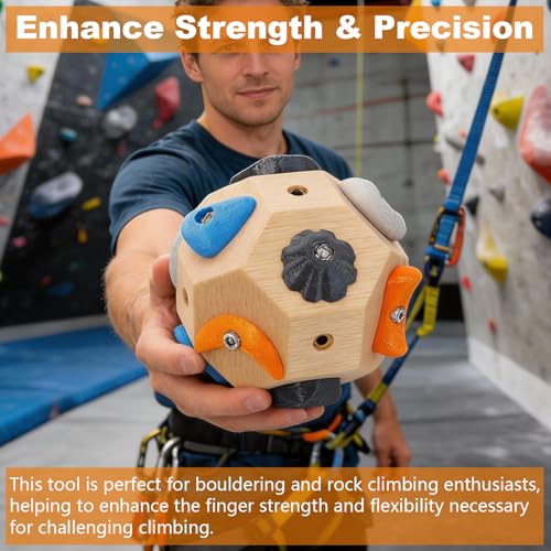 2 PCS Boulder Block,RockClimbing Ball for Finger Strength Training | Handcrafted Boulder Block for Climbers,Strength & Precision Tool, Gifts for Rock Climbers