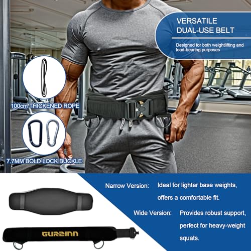 Weight Lifting Belt Gym Fitness with Quick Locking, Dip Belt with rope, Weighted Pull Up Belt for Gym Fitness Powerlifting Squat - color: Black, size: Medium