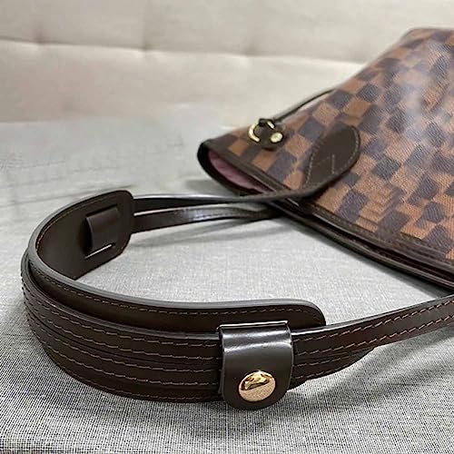 Vachetta Leather Shoulder Pad Soothing Shoulder Pad for Cossbody Bag Straps - color: Glossy Brown Strap Pad