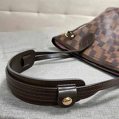 Vachetta Leather Shoulder Pad Soothing Shoulder Pad for Cossbody Bag Straps - color: Glossy Brown Strap Pad