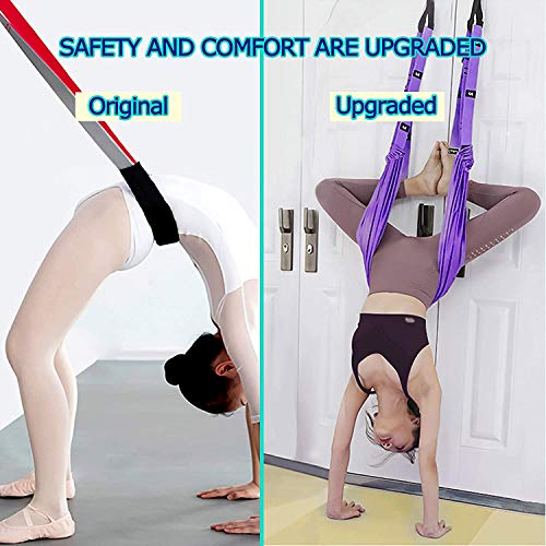 Yoga Fitness Stretching Strap, Adjustable Leg Stretcher Back Bend Assist Trainer, Improve Leg Waist Back Flexibility Home Gym Equipment for Rehab Pilates Ballet Cheerleading Splits Gymnastics - color: Blue