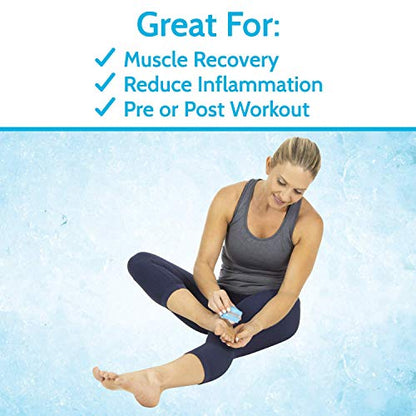 Arctic Flex Cold Massage Roller Ball (2 Pack) - Cryoball Massage Hand Ice | Ball - Sore Muscle Cold Therapy - Deep Tissue Depuffer Pain Relief - Jaw Eye Ice Depuffing Tool for Migraine, Injury, Foot