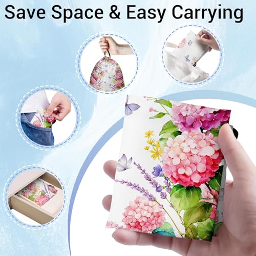 Gymnastics Grip Bag Lightweight Small Drawstring Grip Bags for Gymnasts - color: Hydrangeas Butterflies Pink