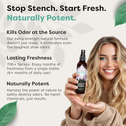 Lumi Outdoors Natural Shoe Deodorizer Spray & Odor Eliminator - Lavender Tea Tree Essential Oil Odor Eater - style: 1 Pack - Lavender Tea Tree