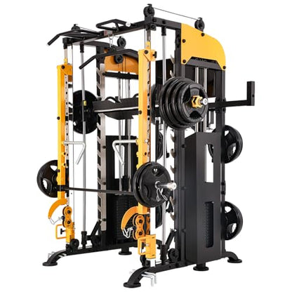 Altas Strength 3061B Smith Machine with Lever Arms & Cable System | All-in-one Smith machine with lever arms, 2:1 pulley system, squat rack, and full-body strength training.