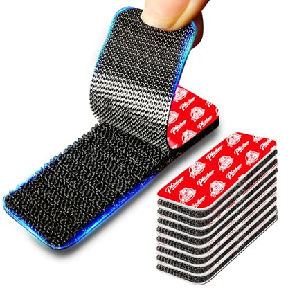 PHIXBEAR 20 Sets Super Adhesive Hook and Loop Strips Heavy Duty, Heat Resistant Waterproof, Outdoor or Indoor Use, Black 1.2x3.2 Inch - size: 1.2x3.2 Inch（20 Sets）