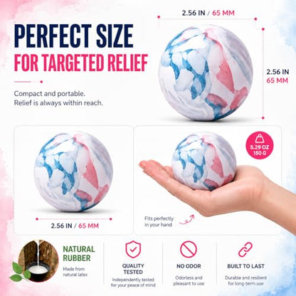 FITZELAR 2PCS Massage Lacrosse Balls for Myofascial Release, Quality Certification, Massage Deep Tissue for Foot Back Shoulder Feet, Trigger Point Therapy, Relieving Muscle Pain (2 Pieces) - color: Multicolor