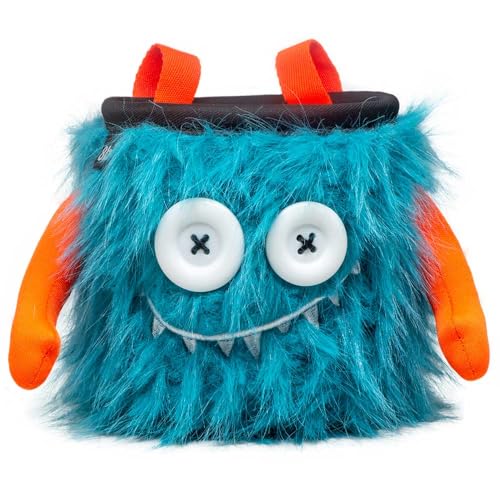 8BPLUS Chalk Bag for Rock Climbing and Bouldering, Chalk Pouch incl Belt & Biner – Cute Funny Character Design, Wide Opening, Gear with Personality, Gift for Climbers - style: GUSTAV