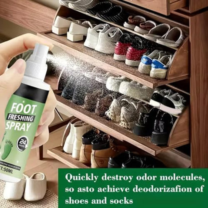 Shoe Spray Deodorizer 60ml Powerful Long-Lasting Elimination | Shoe Refresher Spray for Leather Boots Footwear Tennis Hockey Closet Home Sneaker
