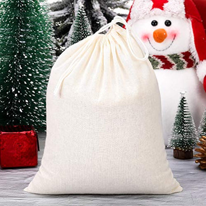 Tatuo 50 Pieces Muslin Bags Cotton Drawstring Bags Sachet Bag for Home Supplies (8 x 10 Inches) - size: 8 x 10 Inches (Pack of 50)
