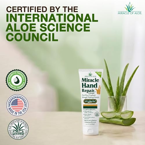 Miracle Hand Repair Cream, Hand Cream For Dry Cracked Hands, 1 Oz, 12 Pack | 60% Aloe Vera Cream, Non Greasy Moisturizer For Working Hands, Fast Absorbing Lotion For Extremely Dry Skin, Travel Size - size: 1 Fl Oz (Pack of 12)