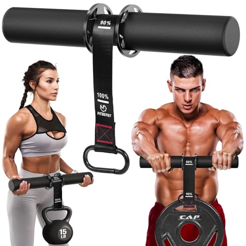 FitBeast Forearm Exerciser Wrist Roller Forearm Trainer | Forearm strengthener with non-slip handles and 220 lb capacity. Ideal for grip, wrist, hand and forearm strength training. - color: Black