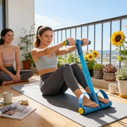 Pedal Puller Resistance Band 8-Tube Puller Rope | with 8-shaped Training Strap Adjustable Elastic Yoga Bands for Stretching for Fitness Workout Pilates - color: Blue