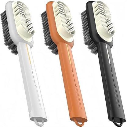 3 Pack Suede Shoe Brush Rubber Shoe Brushes,Suede Cleaner Brush for Shoes,Double-Sided Shoe Cleaning Brush with Soft Bristle,Polish Eraser for Suede Boot Cleaner and Nubuck Brush Shoe Scrubber - color: White Orange Black