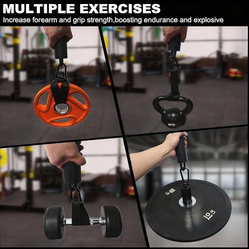 Pull Up Grips Set with Hanging Straps and Strong Carabiner, Finger Strengthener，Forearm, Biceps, Ninja Warrior, Back Muscles Training - color: Iron rod