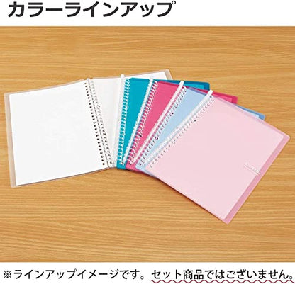 Kokuyo Campus Smart Ring Binder, B5 Clear Refillable Binder Notebook 26 Holes with 10 Extra Loose-Leaf Paper, Up to 60 Filler Papers for Work & Study, Japan Import (RU-SP706T) - color: Clear