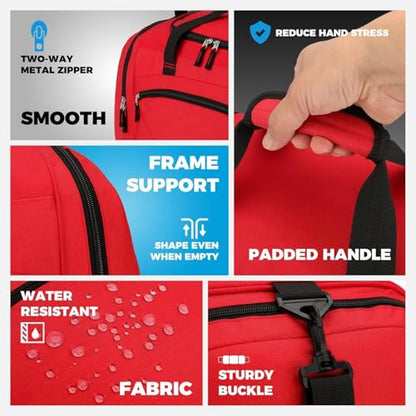 Uarition Mens Gym Bag, 55L Large Sports Duffle Bags, Workout Bags Lightweight, Red | For Travel, Carry On Weekender - color: Red