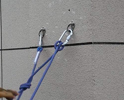 ISOP Climbing Anchor Bolt 2 Set - Expansion Bolt and Hanger FIXE 1 Rock Climbing - Professional Eyebolts for Fire Escape Rope Ladders - Conrete Wall Mounted Anchors