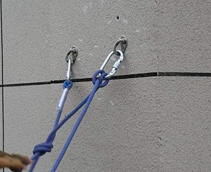 ISOP Climbing Anchor Bolt 2 Set - Expansion Bolt and Hanger FIXE 1 Rock Climbing - Professional Eyebolts for Fire Escape Rope Ladders - Conrete Wall Mounted Anchors
